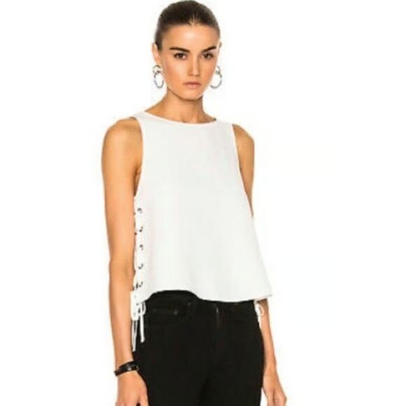 Rag & Bone Eliza white tie tunic top S - Picture 1 of 4